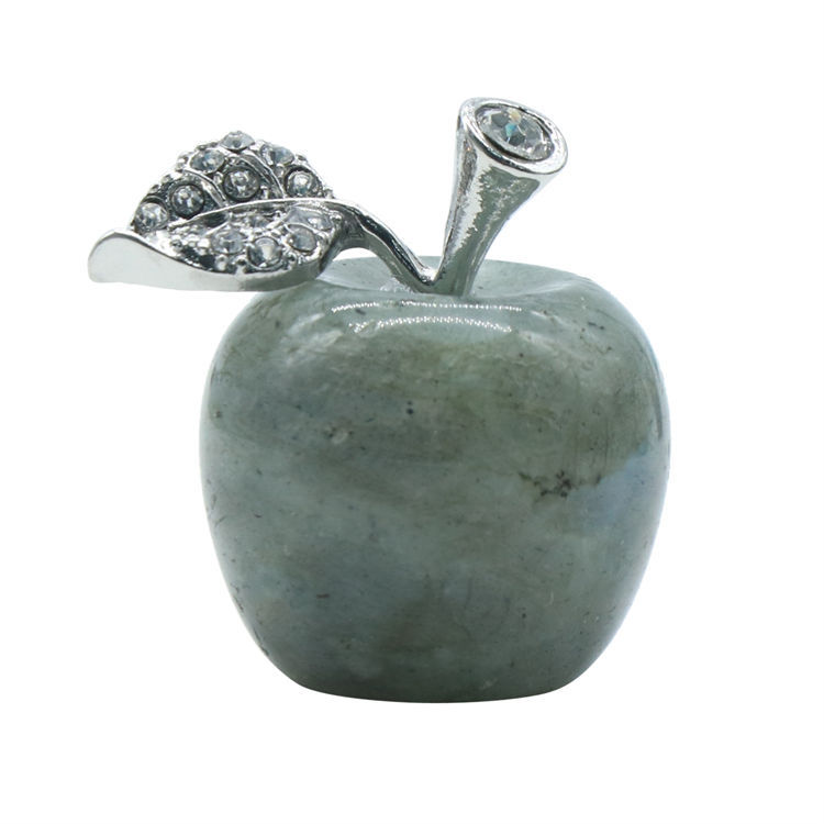 Wholesale Natural High Quality Crystal Apple Christmas Peace Fruit Gift Healing Crystal Apple For Pendant Jewelry Making