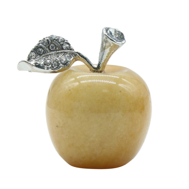 Wholesale Natural High Quality Crystal Apple Christmas Peace Fruit Gift Healing Crystal Apple For Pendant Jewelry Making