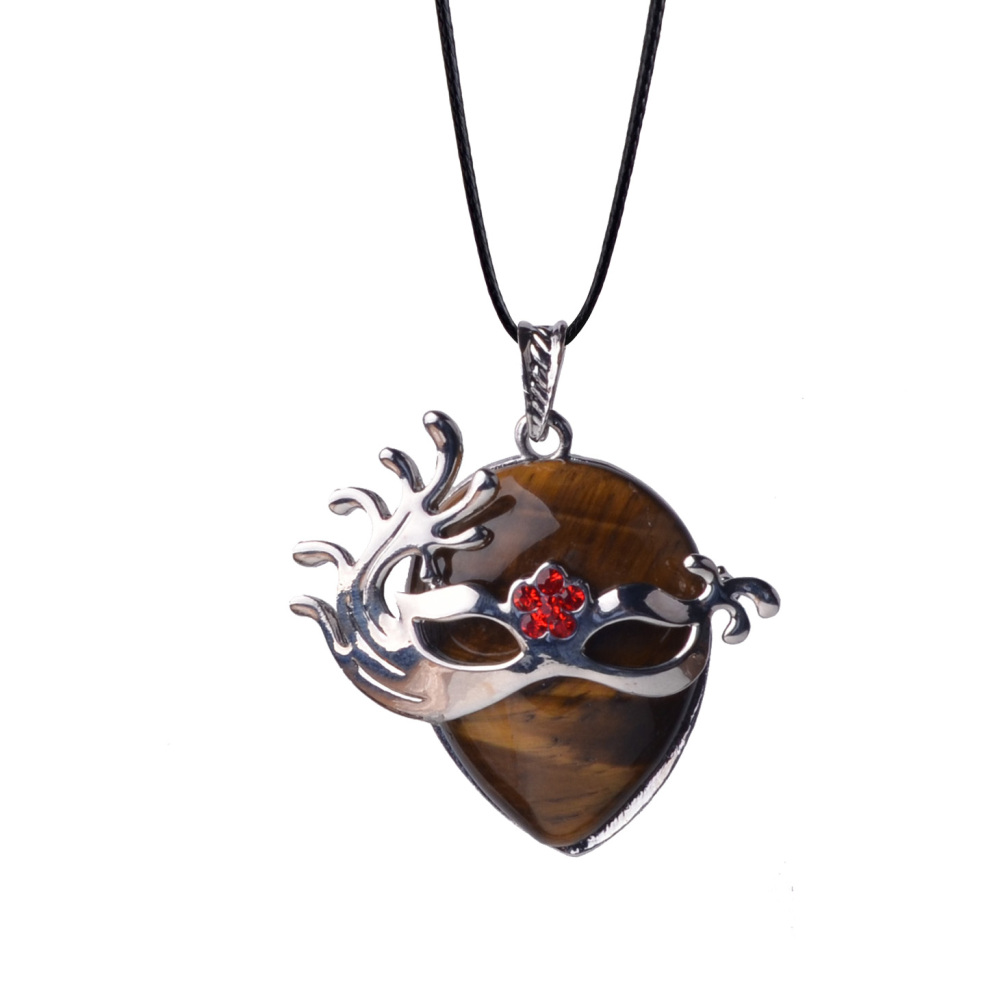 Fashion Crystal Stone Green Aventurine Heart Pendant Necklace with Silver and Gold Chain for Women Jewelry