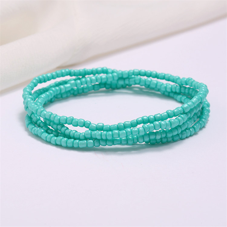 Women Boho Layered Waist Beads Elastic Belly Beads Body Chain Colorful Beach Bikini Body Jewelry Accessories