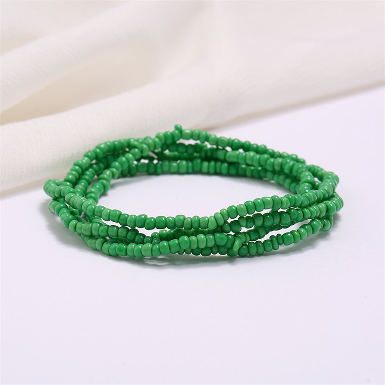 Women Boho Layered Waist Beads Elastic Belly Beads Body Chain Colorful Beach Bikini Body Jewelry Accessories