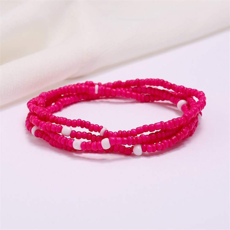 Women Boho Layered Waist Beads Elastic Belly Beads Body Chain Colorful Beach Bikini Body Jewelry Accessories