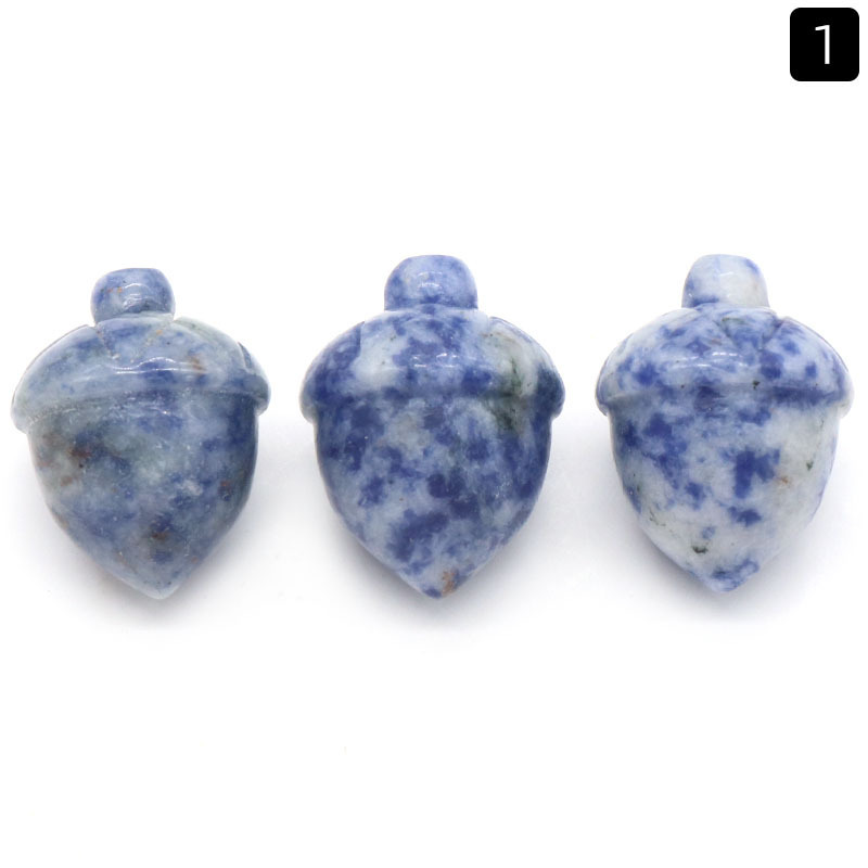 Hand Carving Christmas Rose Quartz Pine Nuts Natural Stone Hand Made Carved Crystal Pinecone For Decoration