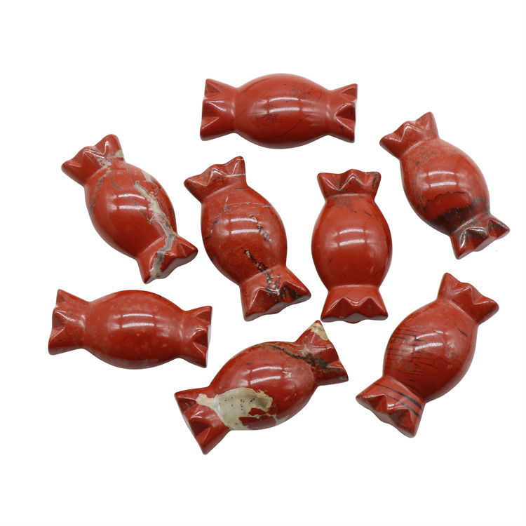 Natural Stone Carving Festival Candy Gift Gemstone Agate Ornaments Folk Arts Healing Energy For Decorate