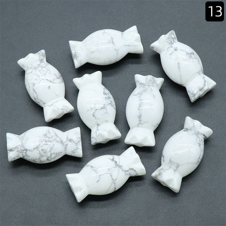 Natural Stone Carving Festival Candy Gift Gemstone Agate Ornaments Folk Arts Healing Energy For Decorate