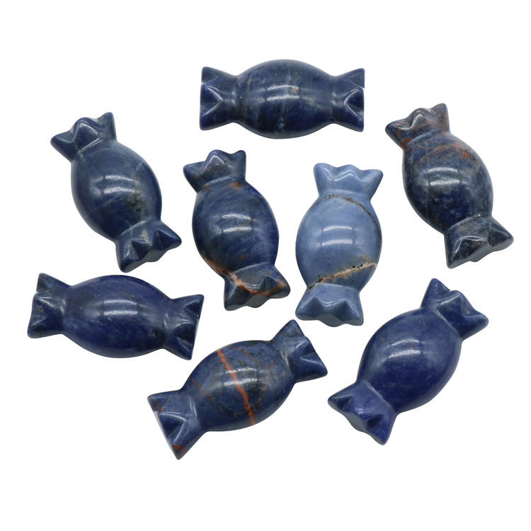 Natural Stone Carving Festival Candy Gift Gemstone Agate Ornaments Folk Arts Healing Energy For Decorate