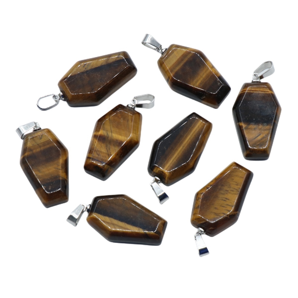 Wholesale Different Materials Cute Coffin Crystal Stone Coffin Shaped Gemstone Mini Carved Stone Crystal Gift