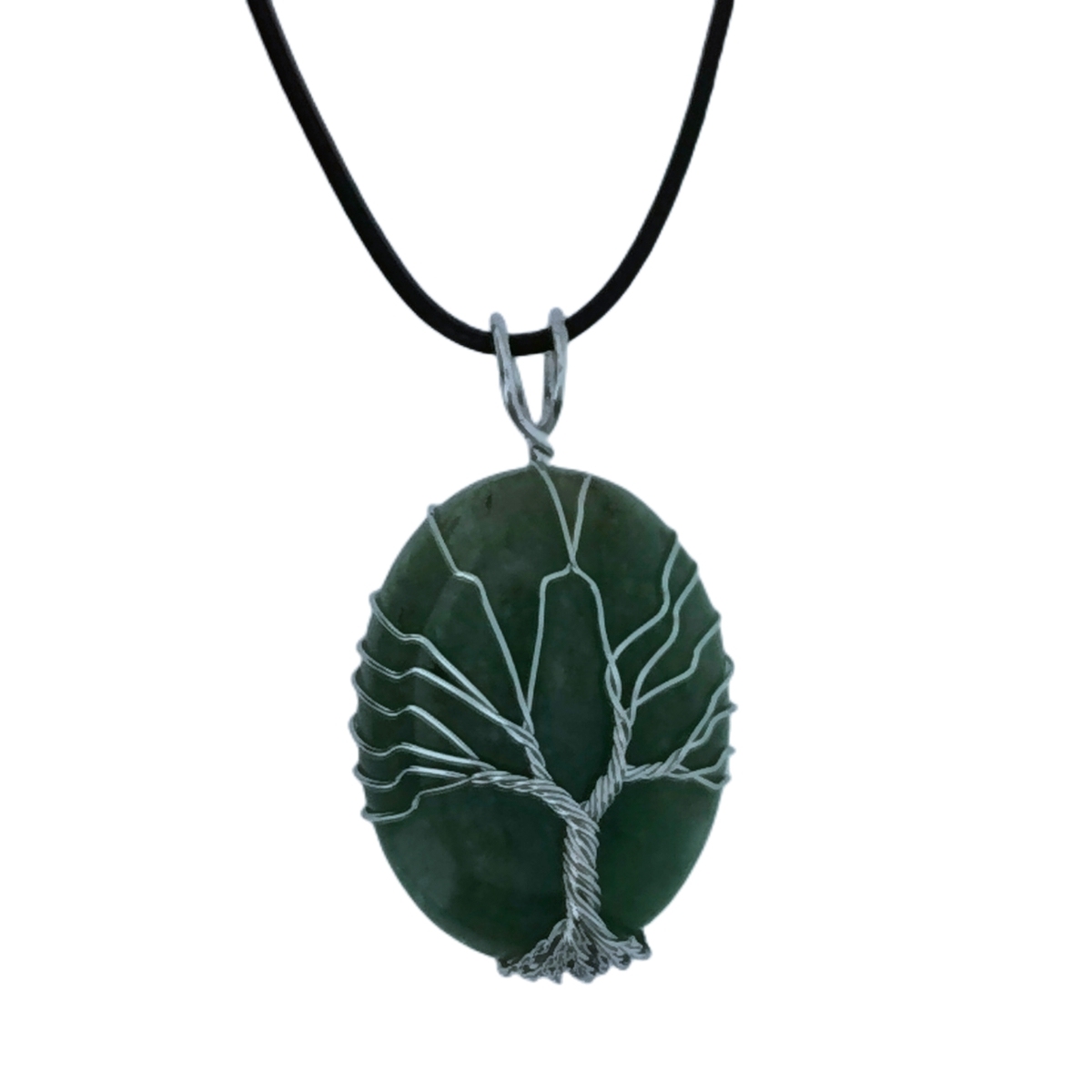 Tree of Life Teardrop Heart Amethyst Opal Pendant Necklace Copper Wire Wrapped Gemstone Healing Chakra Necklace