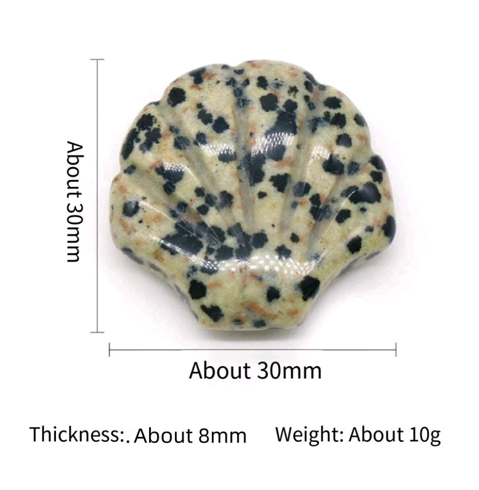 Natural Reiki Healing Gemstone Handmade Carved Shell  DIY Ornament Charms for  Home Decor