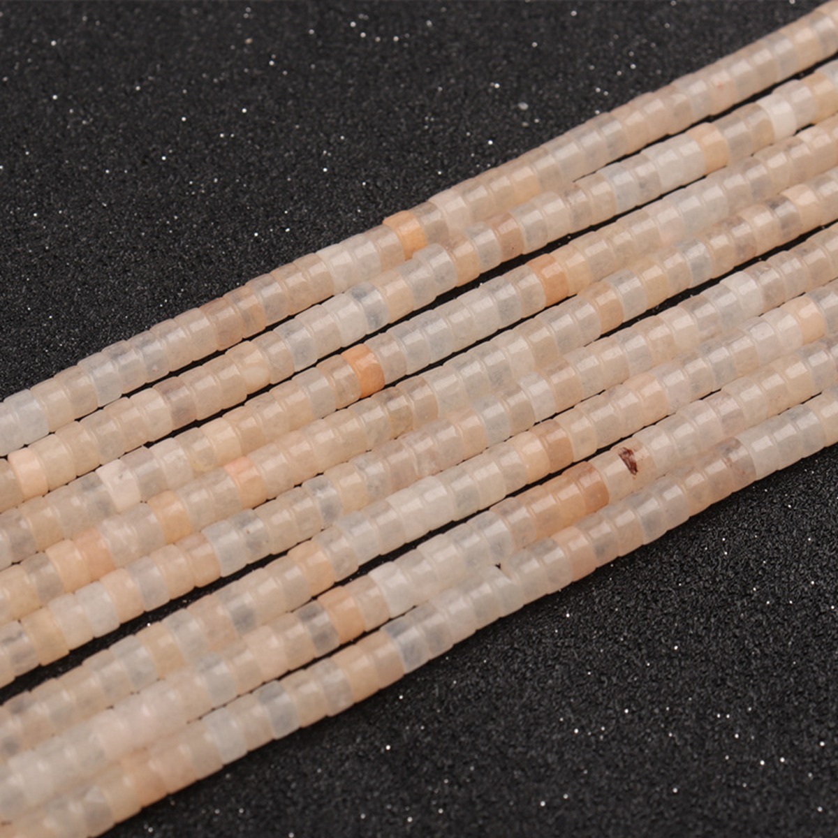 1 Strand 4x2mm Natural Flat Spacer Gemstone Beads Charming Crystal Agate Colored Stones for DIY Bracelet Necklace Jewelry Making