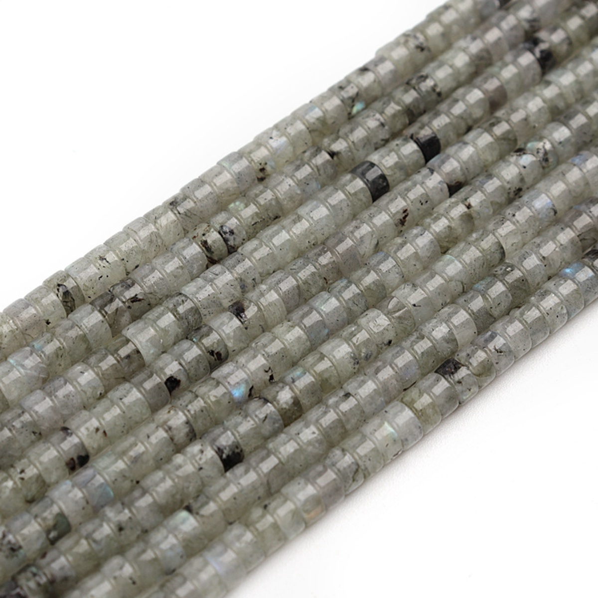 1 Strand 4x2mm Natural Flat Spacer Gemstone Beads Charming Crystal Agate Colored Stones for DIY Bracelet Necklace Jewelry Making