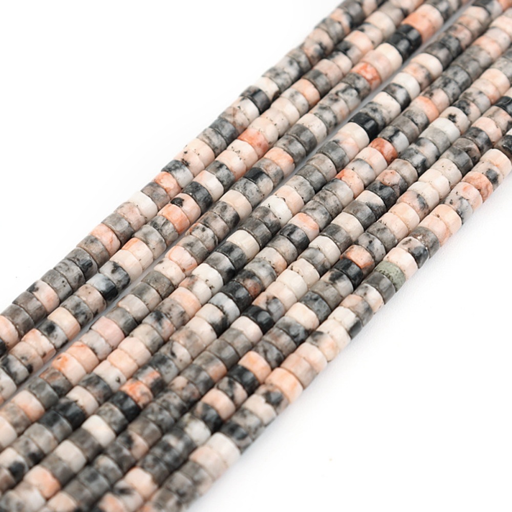1 Strand 4x2mm Natural Flat Spacer Gemstone Beads Charming Crystal Agate Colored Stones for DIY Bracelet Necklace Jewelry Making