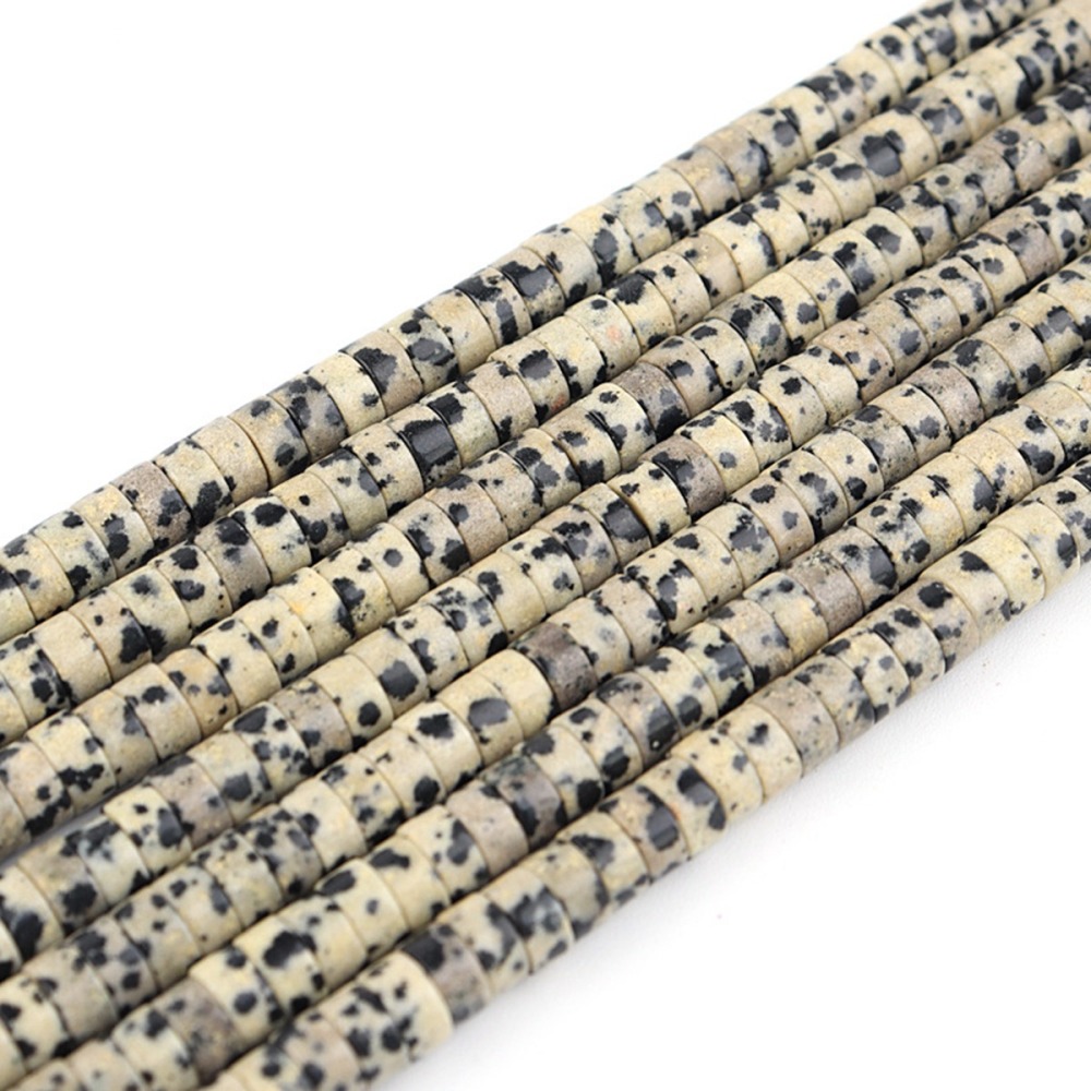 1 Strand 4x2mm Natural Flat Spacer Gemstone Beads Charming Crystal Agate Colored Stones for DIY Bracelet Necklace Jewelry Making
