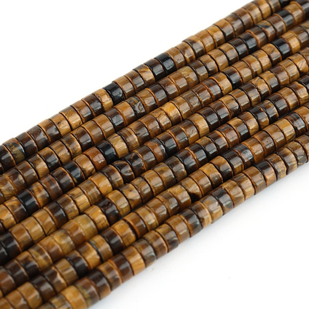 1 Strand 4x2mm Natural Flat Spacer Gemstone Beads Charming Crystal Agate Colored Stones for DIY Bracelet Necklace Jewelry Making