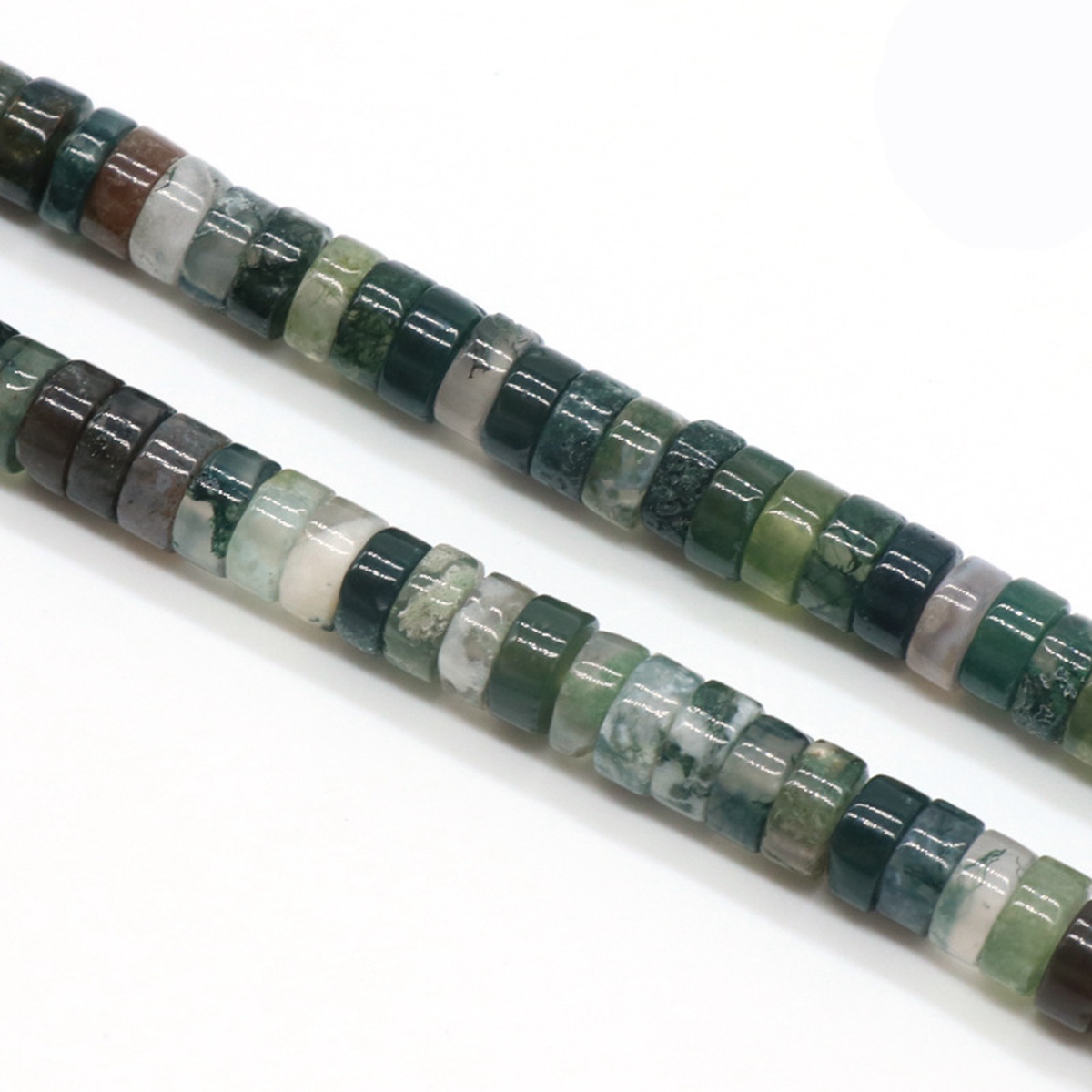 1 Strand 3x6mm Natural Flat Gemstone Beads Charming Crystal Agate Colored Stones for DIY Bracelet Necklace Jewelry Making