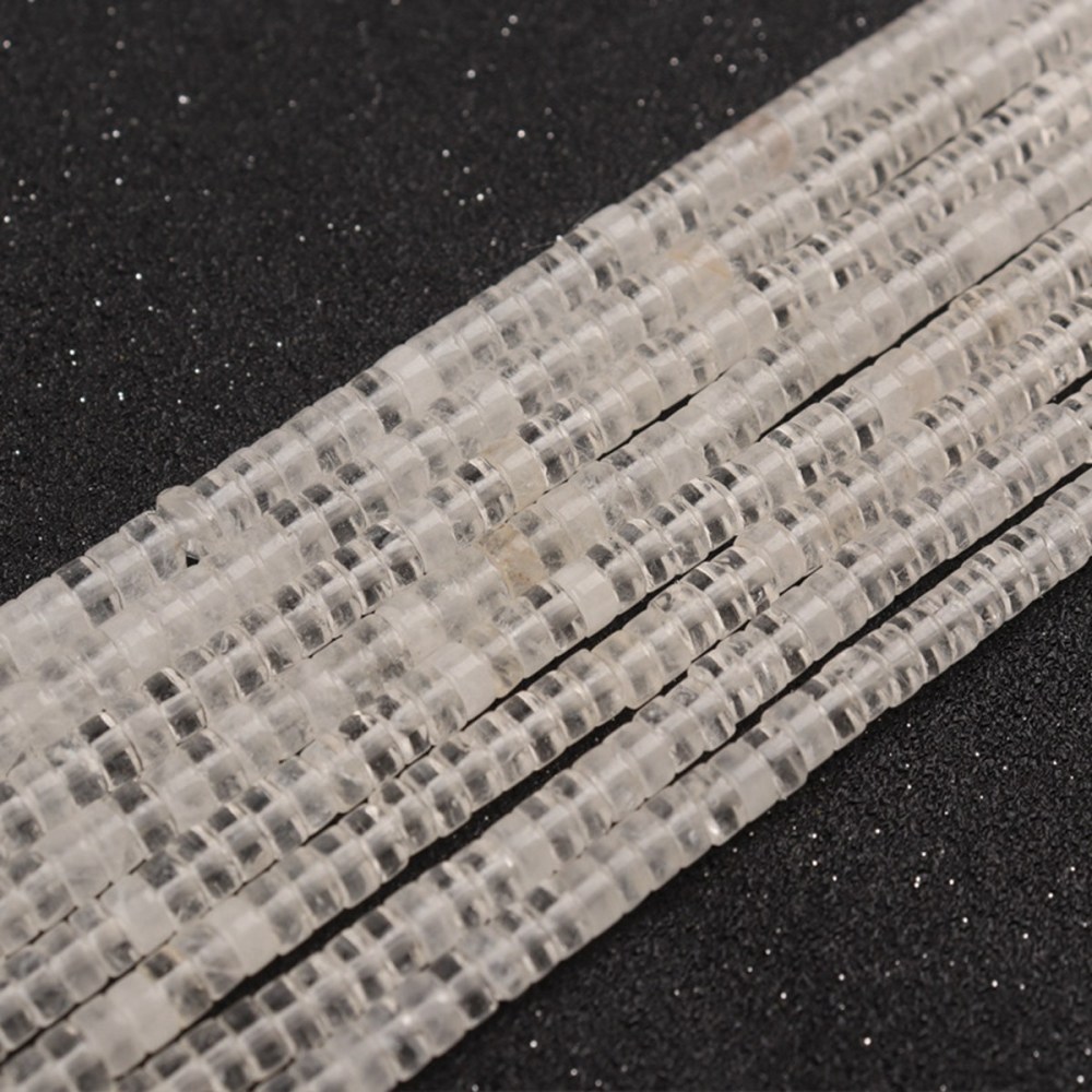 1 Strand 4x2mm Natural Flat Spacer Gemstone Beads Charming Crystal Agate Colored Stones for DIY Bracelet Necklace Jewelry Making