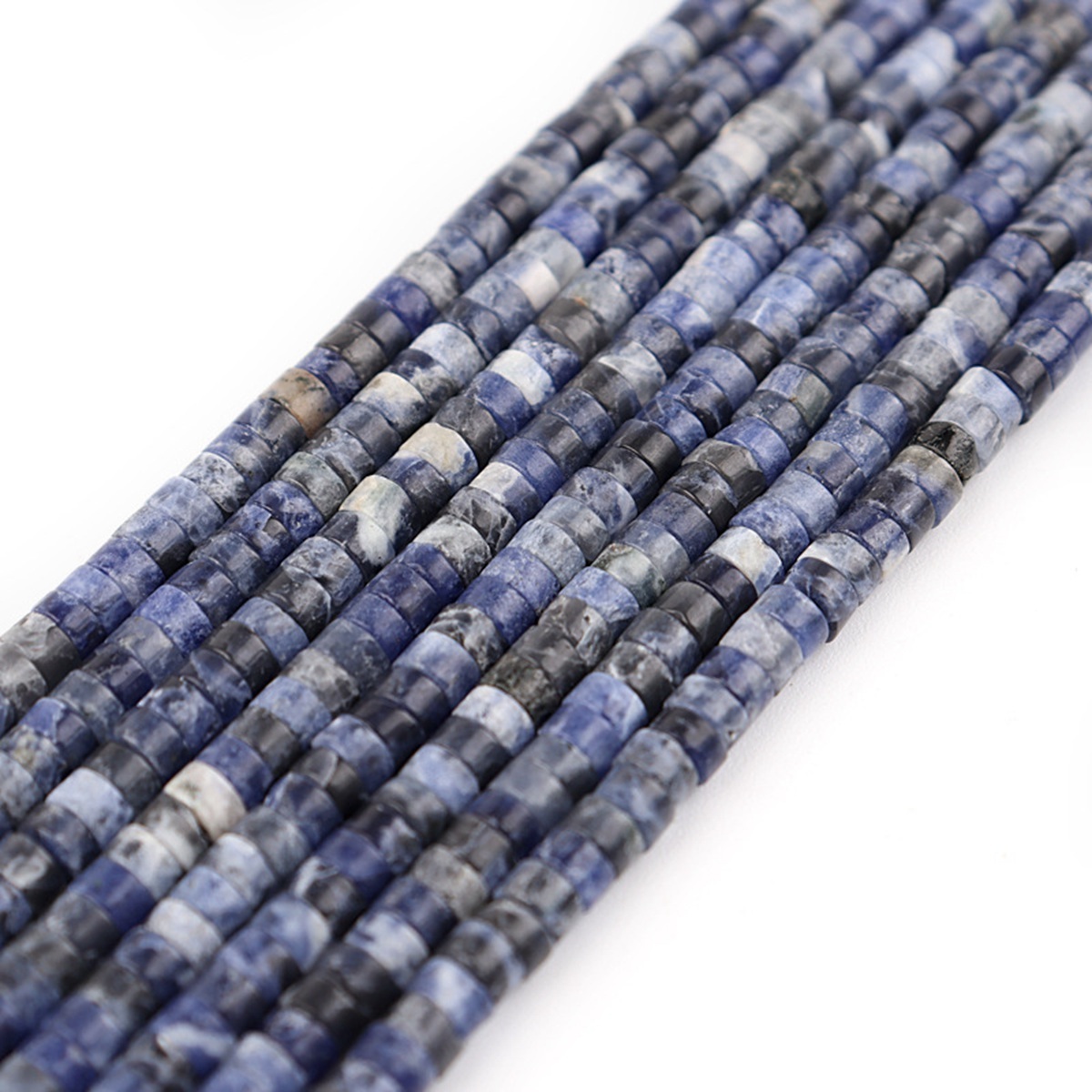 1 Strand 4x2mm Natural Flat Spacer Gemstone Beads Charming Crystal Agate Colored Stones for DIY Bracelet Necklace Jewelry Making