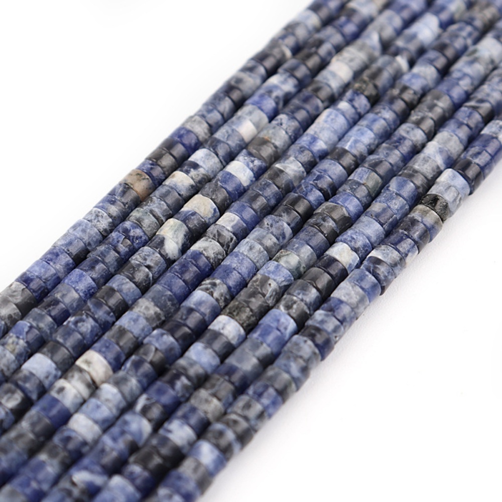1 Strand 4x2mm Natural Flat Spacer Gemstone Beads Charming Crystal Agate Colored Stones for DIY Bracelet Necklace Jewelry Making