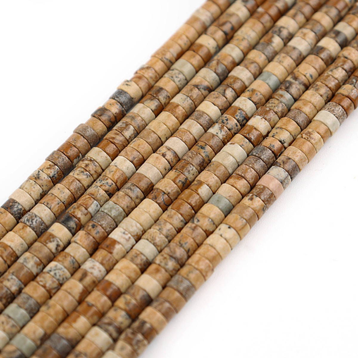 1 Strand 4x2mm Natural Flat Spacer Gemstone Beads Charming Crystal Agate Colored Stones for DIY Bracelet Necklace Jewelry Making