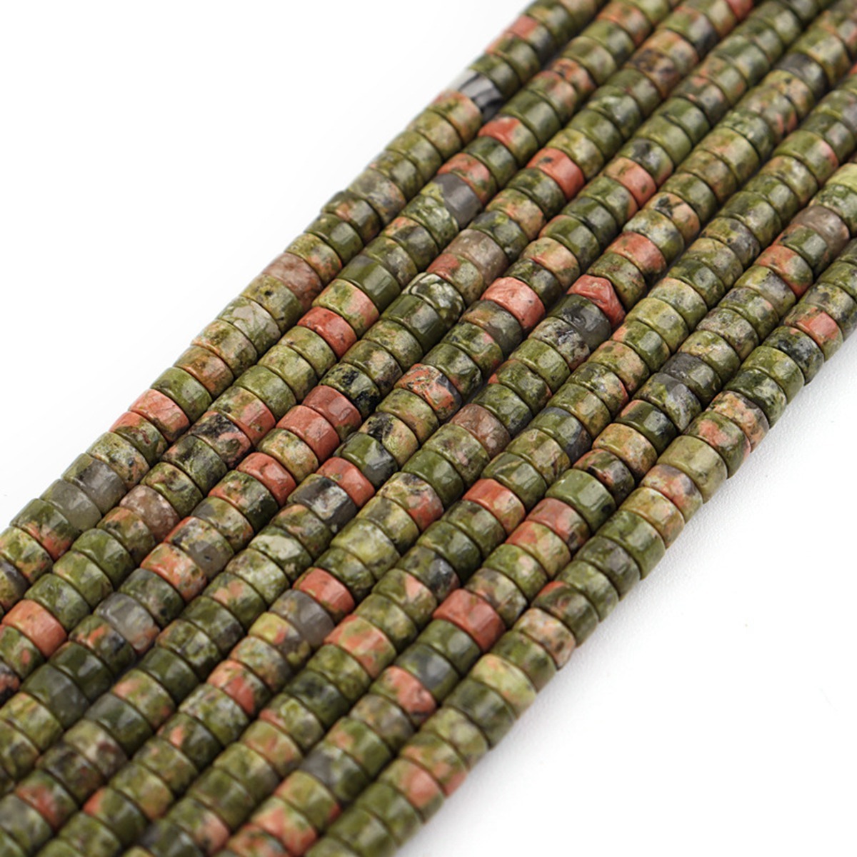 1 Strand 4x2mm Natural Flat Spacer Gemstone Beads Charming Crystal Agate Colored Stones for DIY Bracelet Necklace Jewelry Making