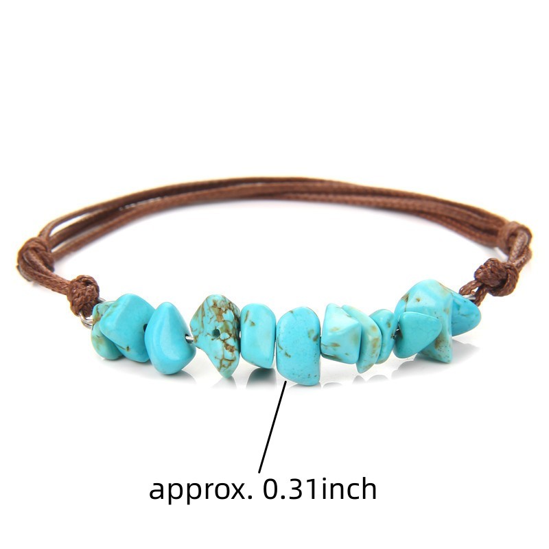 Bohemian Retro Gemstone Woven Bracelet Chakra Bead Bracelet for Women Girls