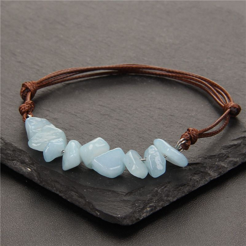 Bohemian Retro Gemstone Woven Bracelet Chakra Bead Bracelet for Women Girls