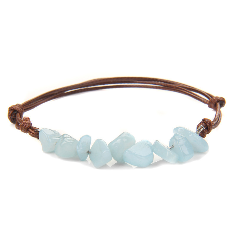 Bohemian Retro Gemstone Woven Bracelet Chakra Bead Bracelet for Women Girls