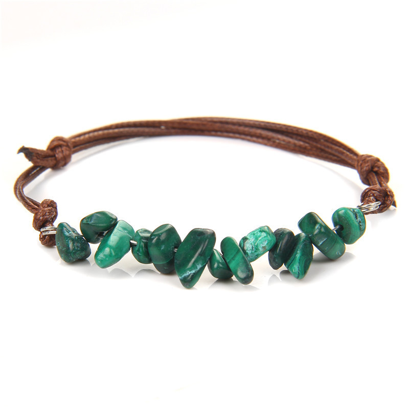 Bohemian Retro Gemstone Woven Bracelet Chakra Bead Bracelet for Women Girls
