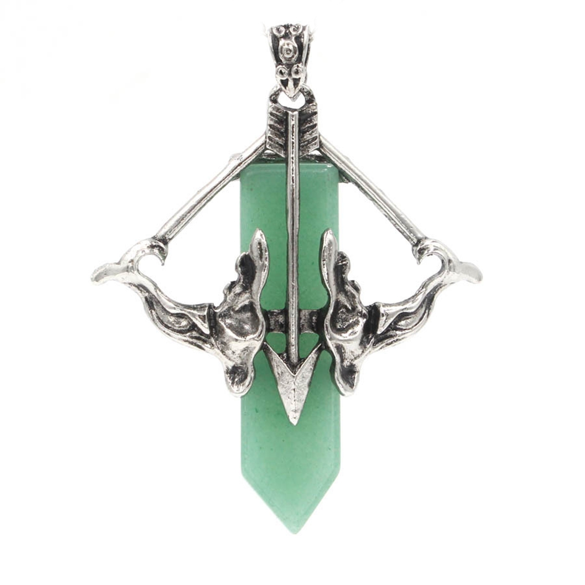 1 Pc Love Cupid's Bow and Arrow Crystal Pendant Necklace Gemstone Jewelry for Women Men