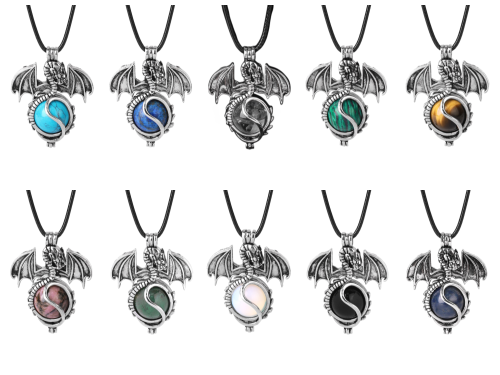 1 Pc Antique Pterosaur Natural Gemstone Pendant Necklace Charm Crystal Jewelry for Women Men