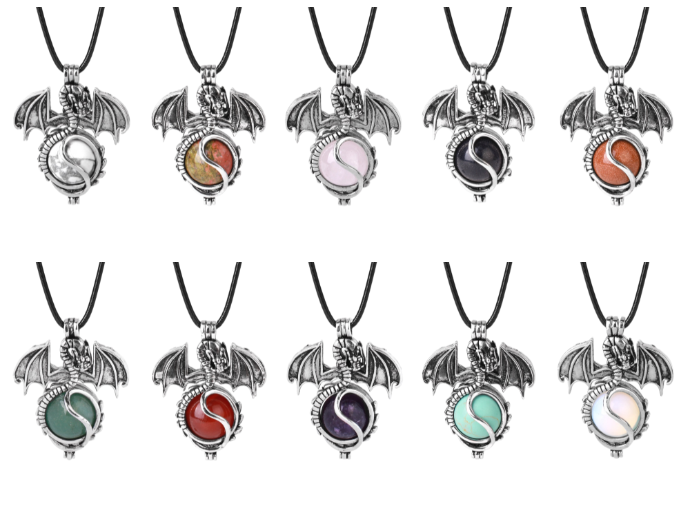 1 Pc Antique Pterosaur Natural Gemstone Pendant Necklace Charm Crystal Jewelry for Women Men