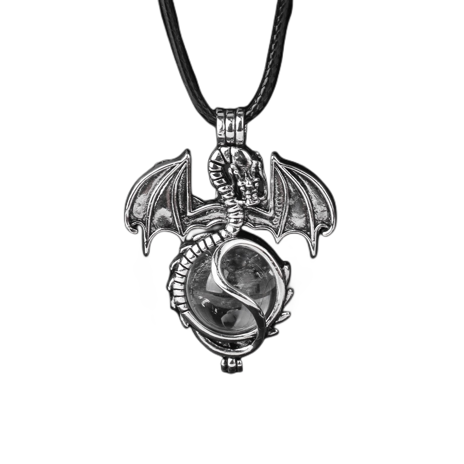 1 Pc Antique Pterosaur Natural Gemstone Pendant Necklace Charm Crystal Jewelry for Women Men