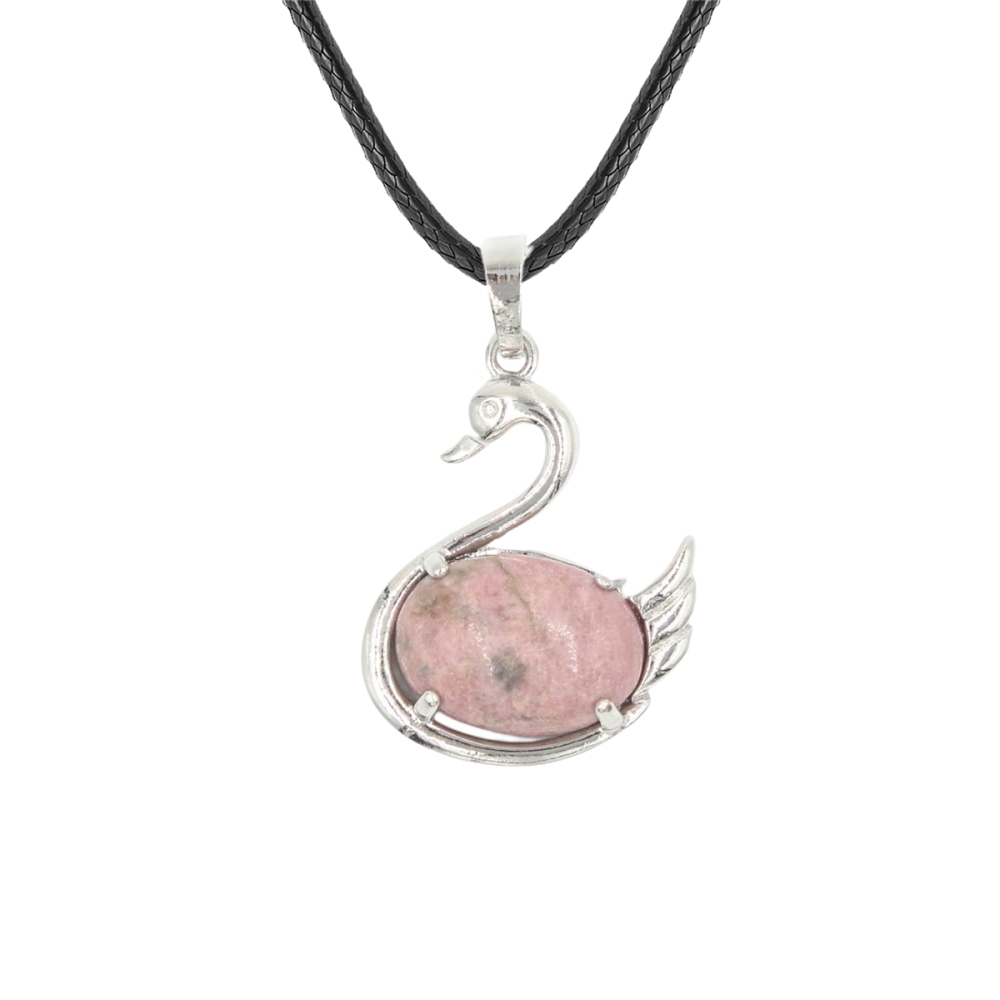 1 Pc Simple Swan Crystal Pendant Necklace Natural Gemstone Jewelry for Men Women