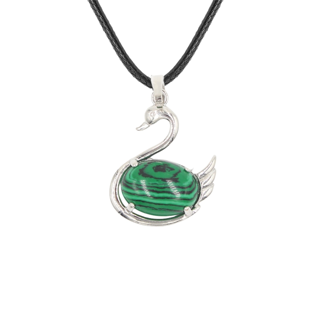 1 Pc Simple Swan Crystal Pendant Necklace Natural Gemstone Jewelry for Men Women