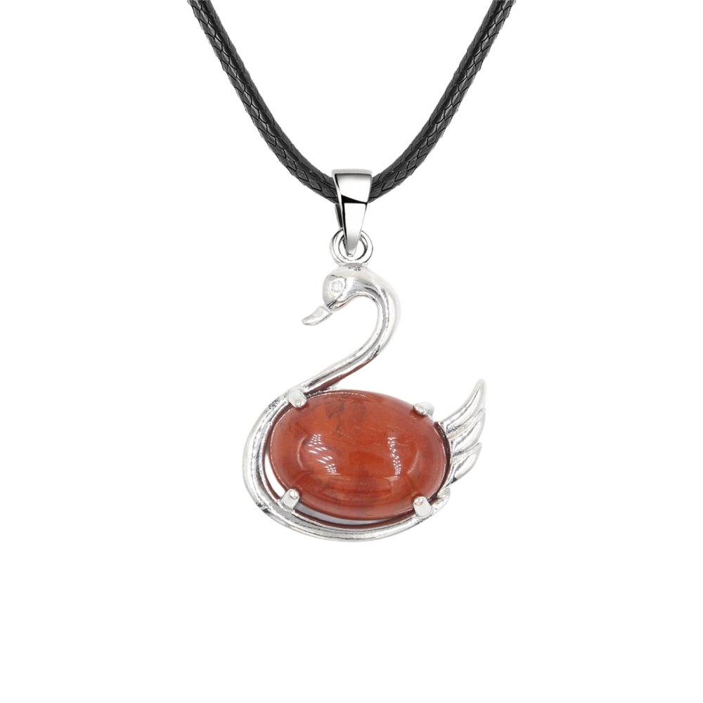 1 Pc Simple Swan Crystal Pendant Necklace Natural Gemstone Jewelry for Men Women
