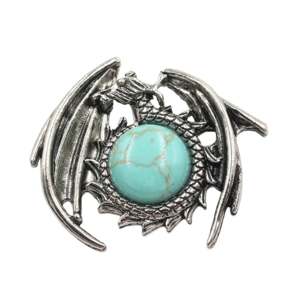 1 Pc Vintage Dragon Natural Gemstone Pendant Keychain Charm Crystal Keyring for Men Women