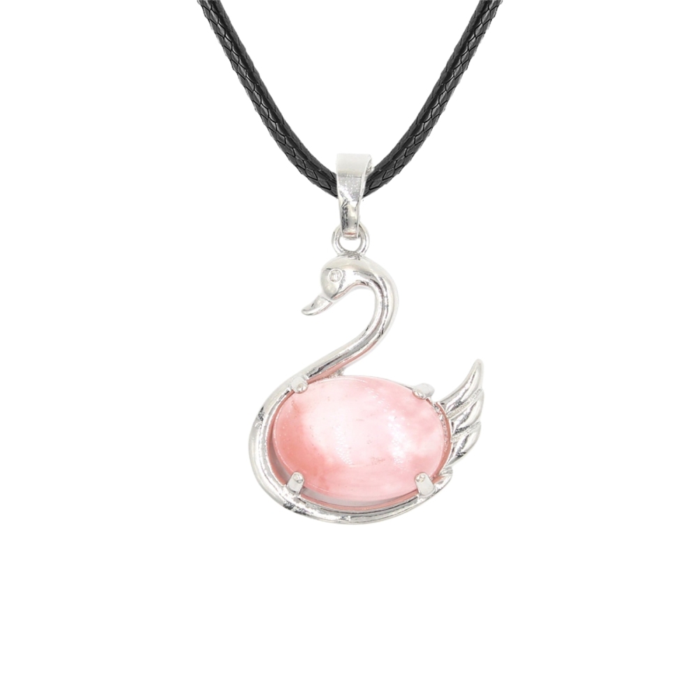 1 Pc Simple Swan Crystal Pendant Necklace Natural Gemstone Jewelry for Men Women