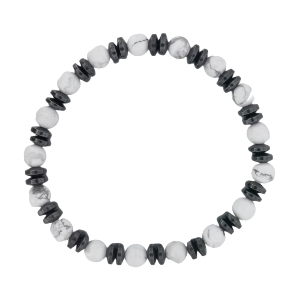 8MM Round Beads Hematite Stretch Healing Crystal Bracelets Inspirational Gemstone Jewelry Gift Idea You Are Loved