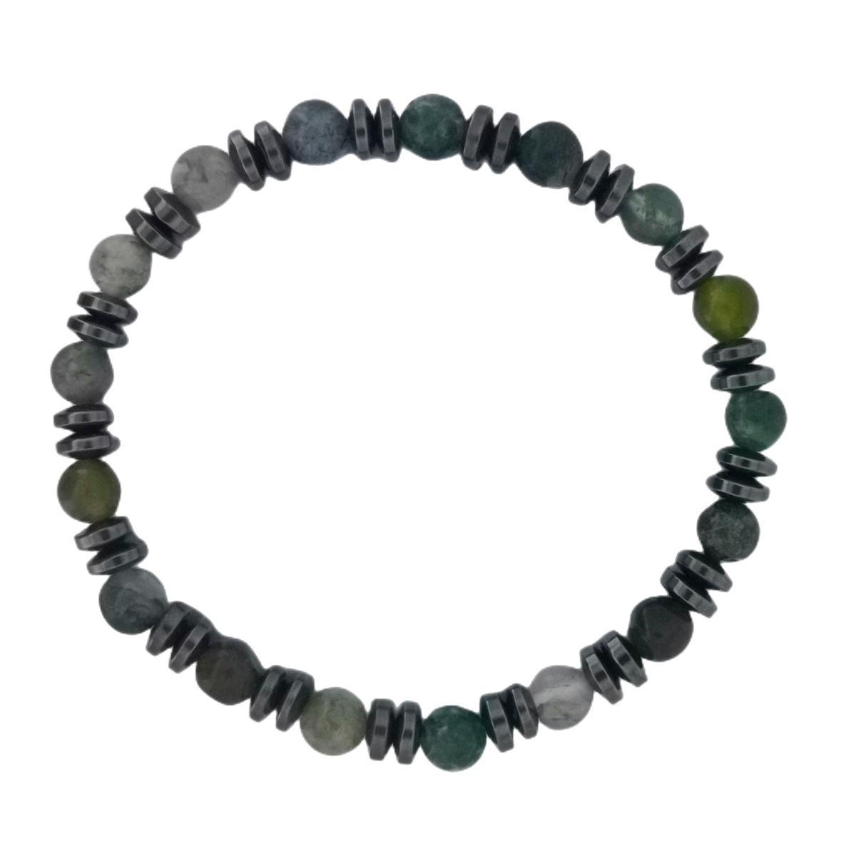 8MM Round Beads Hematite Stretch Healing Crystal Bracelets Inspirational Gemstone Jewelry Gift Idea You Are Loved
