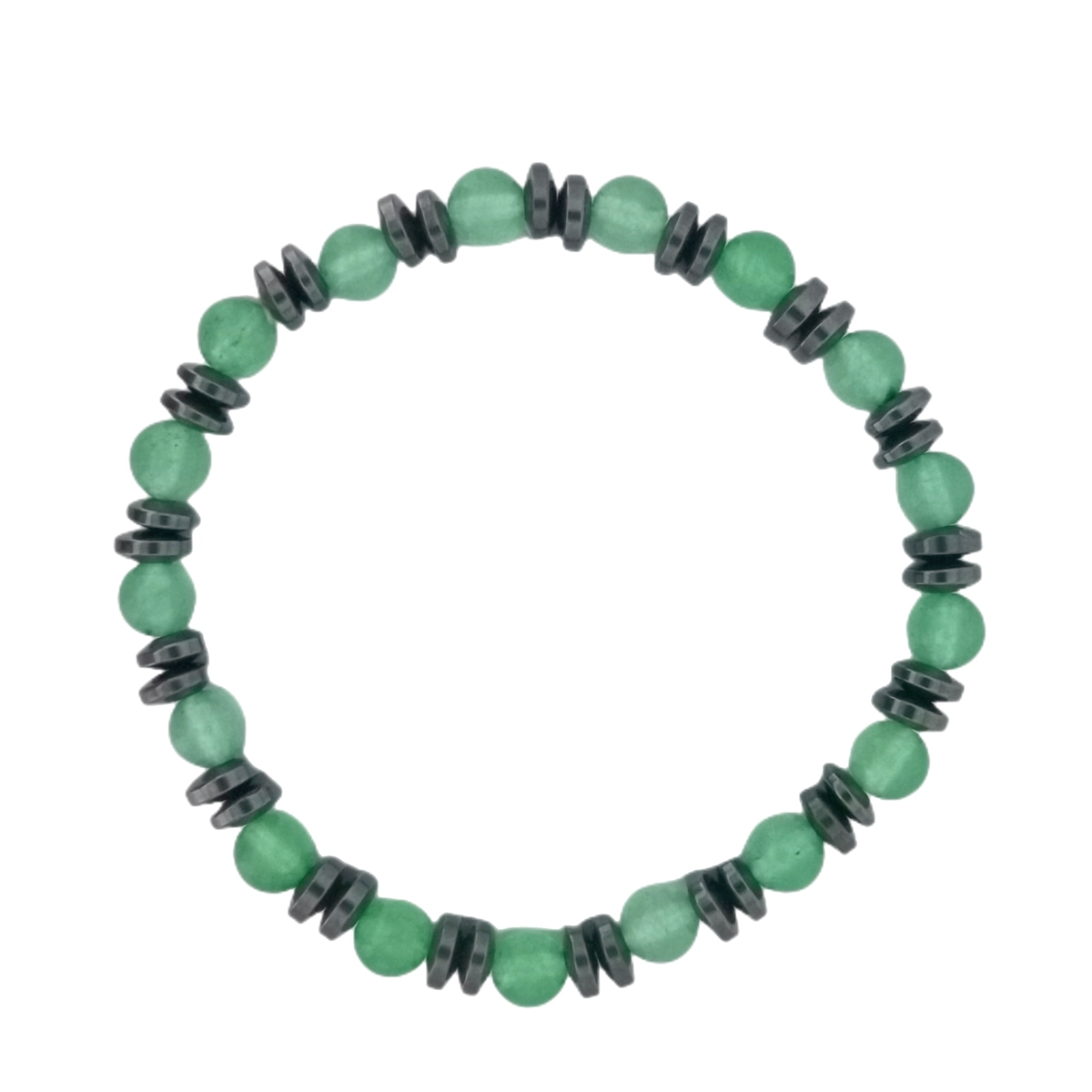 8MM Round Beads Hematite Stretch Healing Crystal Bracelets Inspirational Gemstone Jewelry Gift Idea You Are Loved