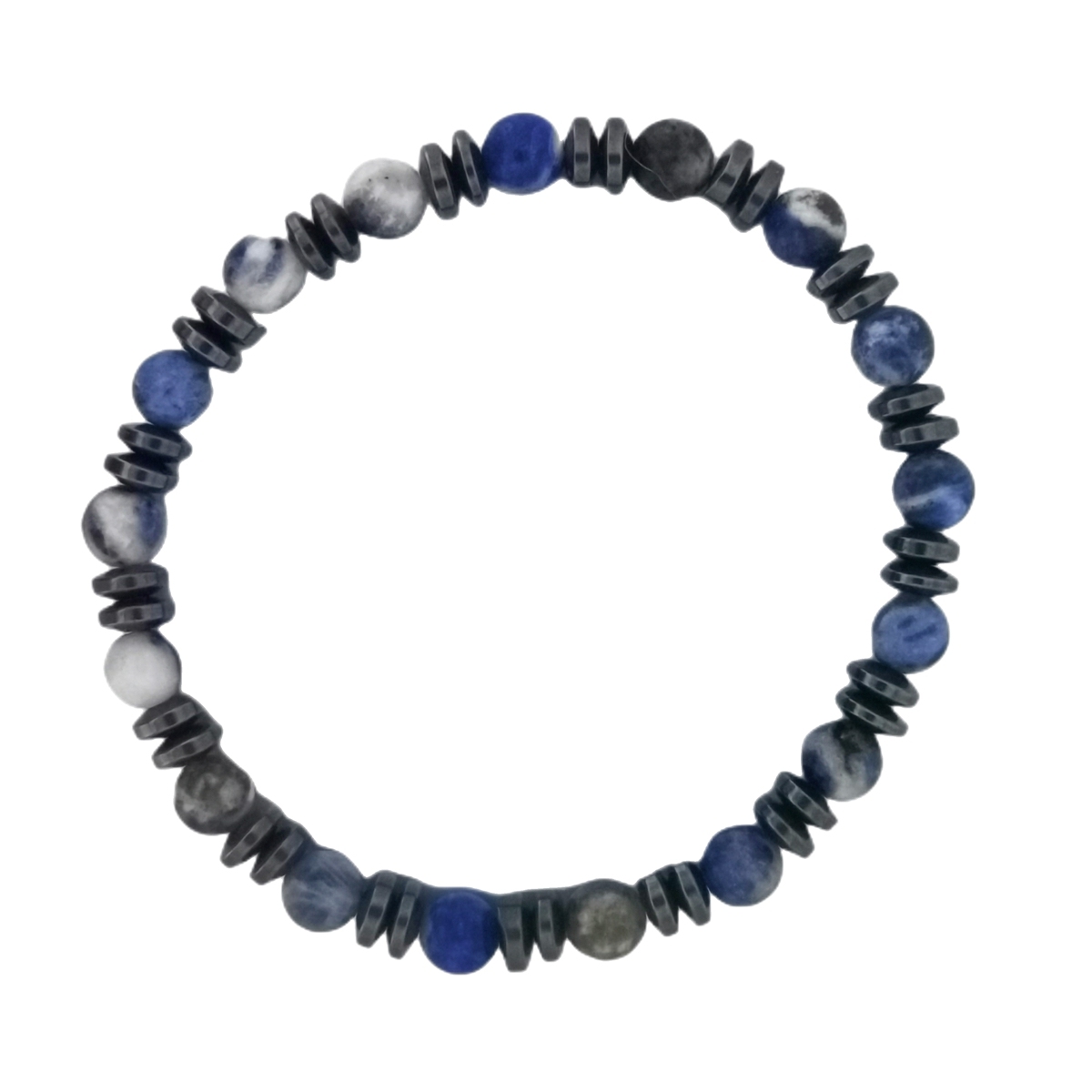 8MM Round Beads Hematite Stretch Healing Crystal Bracelets Inspirational Gemstone Jewelry Gift Idea You Are Loved