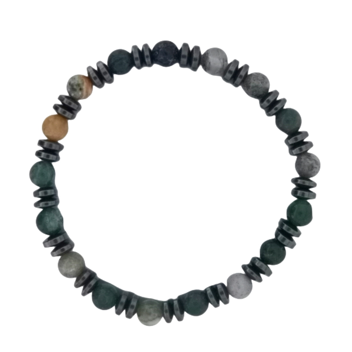 8MM Round Beads Hematite Stretch Healing Crystal Bracelets Inspirational Gemstone Jewelry Gift Idea You Are Loved