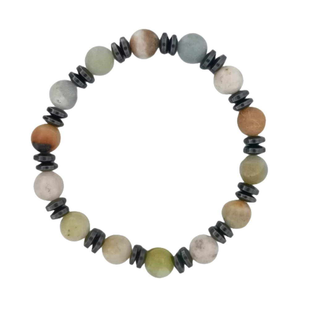 8MM Round Beads Hematite Stretch Healing Crystal Bracelets Inspirational Gemstone Jewelry Gift Idea You Are Loved