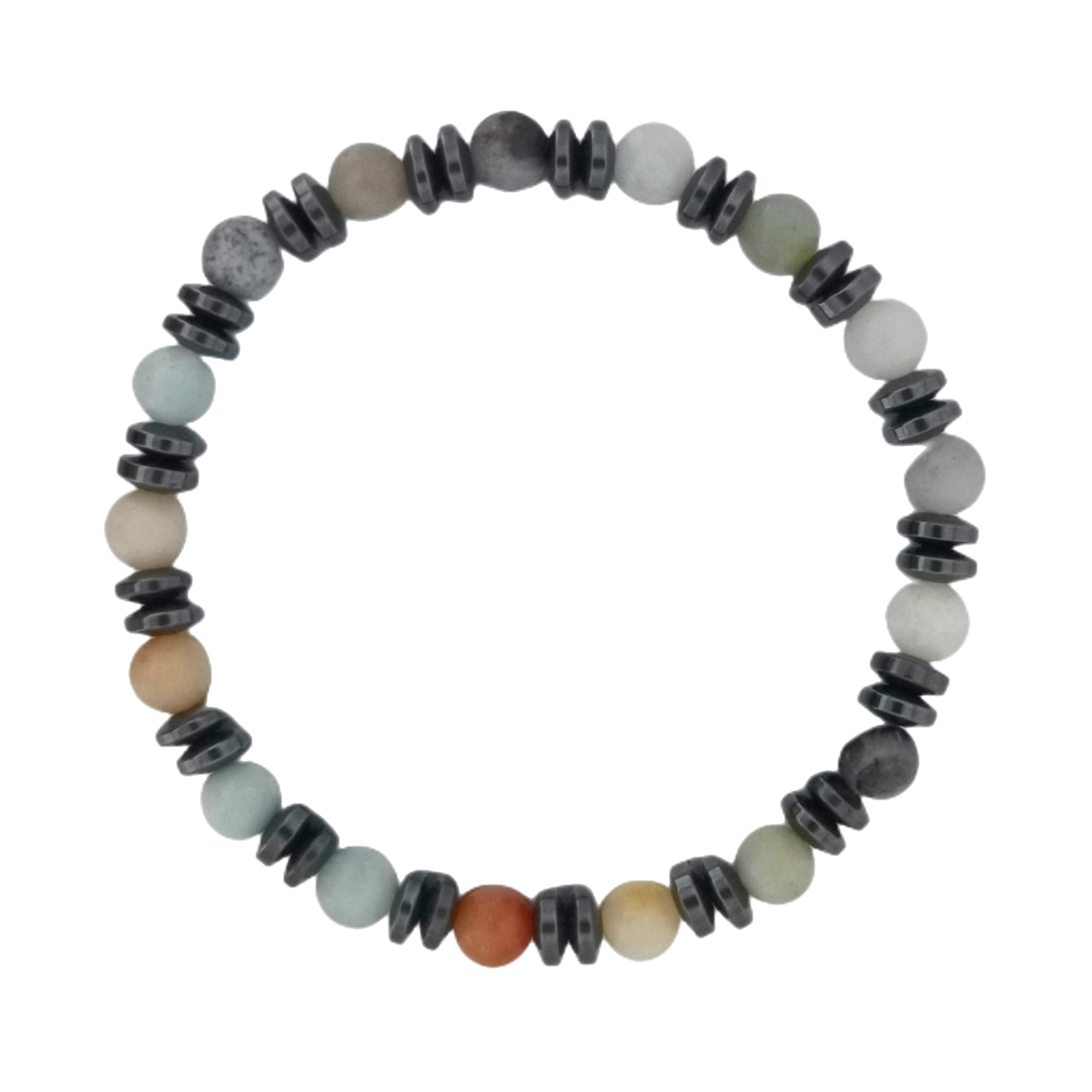 8MM Round Beads Hematite Stretch Healing Crystal Bracelets Inspirational Gemstone Jewelry Gift Idea You Are Loved