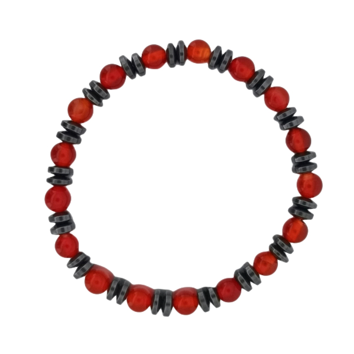 8MM Round Beads Hematite Stretch Healing Crystal Bracelets Inspirational Gemstone Jewelry Gift Idea You Are Loved