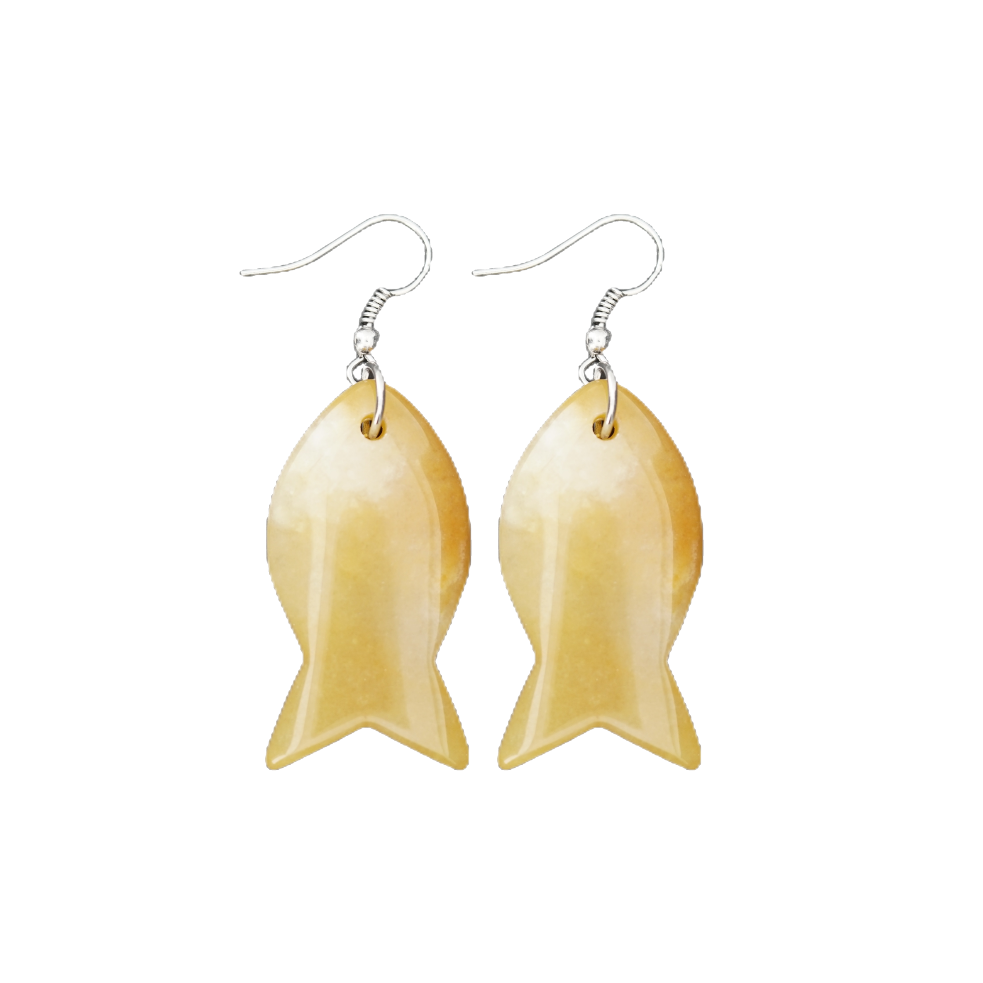 1 Pair Healing Reiki Chakra Fish Crystal Dangle Earrings Handmade Gemstone Birthstone Jewelry for Women Girls