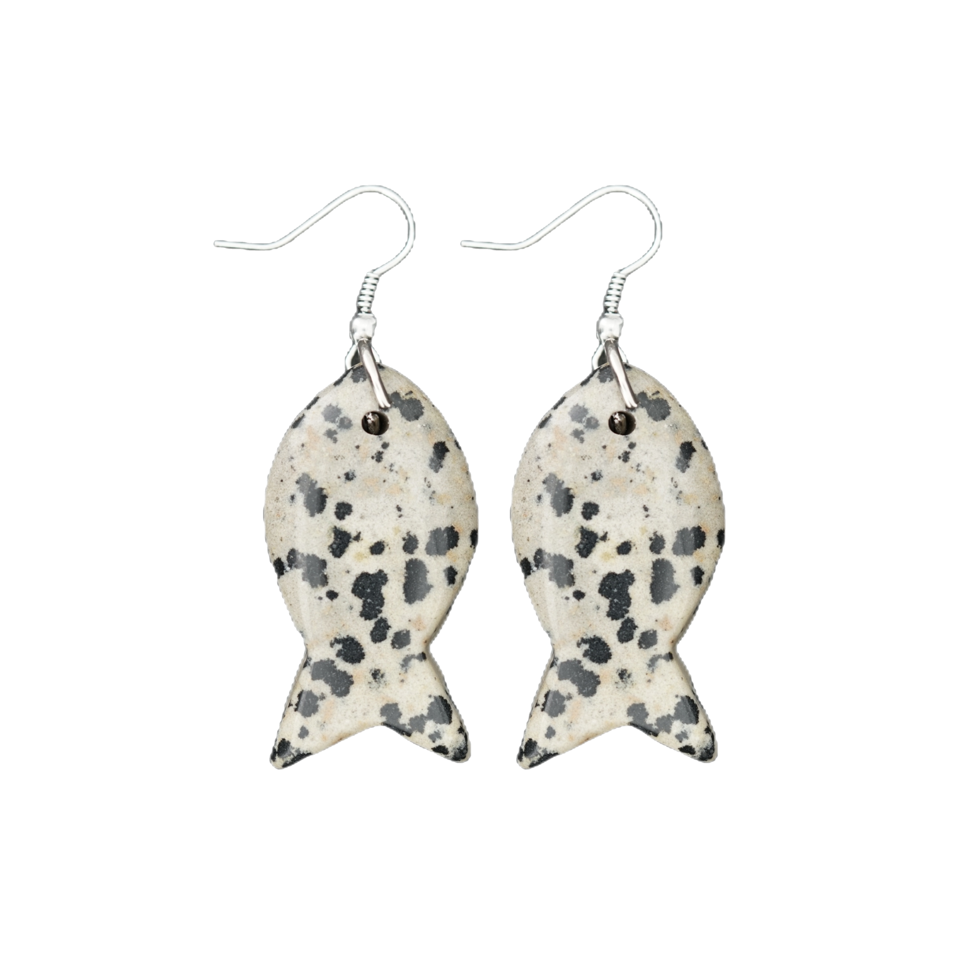 1 Pair Healing Reiki Chakra Fish Crystal Dangle Earrings Handmade Gemstone Birthstone Jewelry for Women Girls
