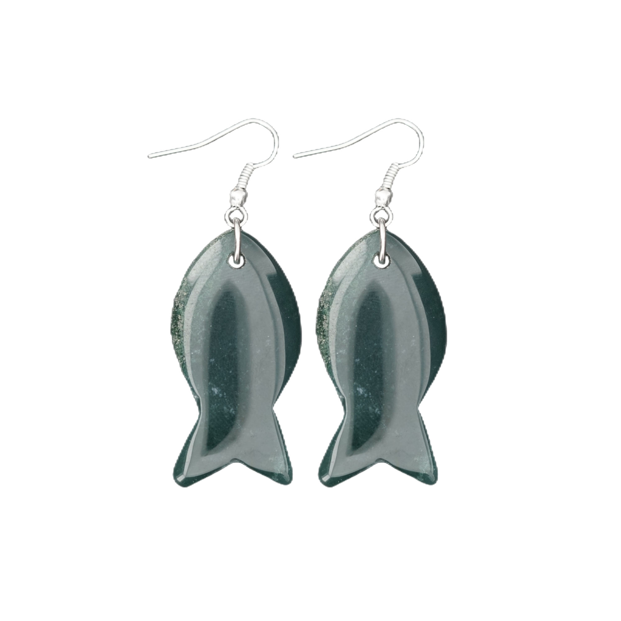 1 Pair Healing Reiki Chakra Fish Crystal Dangle Earrings Handmade Gemstone Birthstone Jewelry for Women Girls