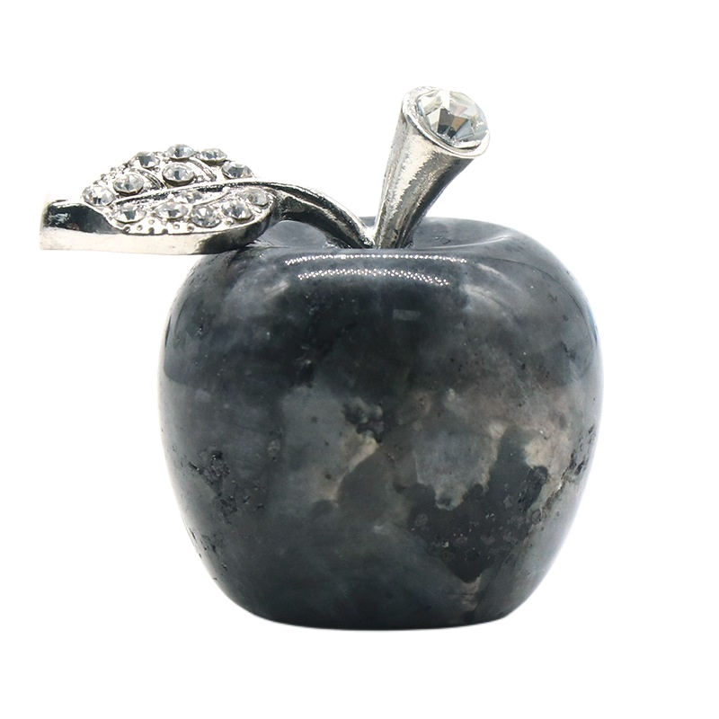 1 Pc 0.79Inch Natural Crystal Apple Ornament Birthstone Gemstone  for Home Office Decor