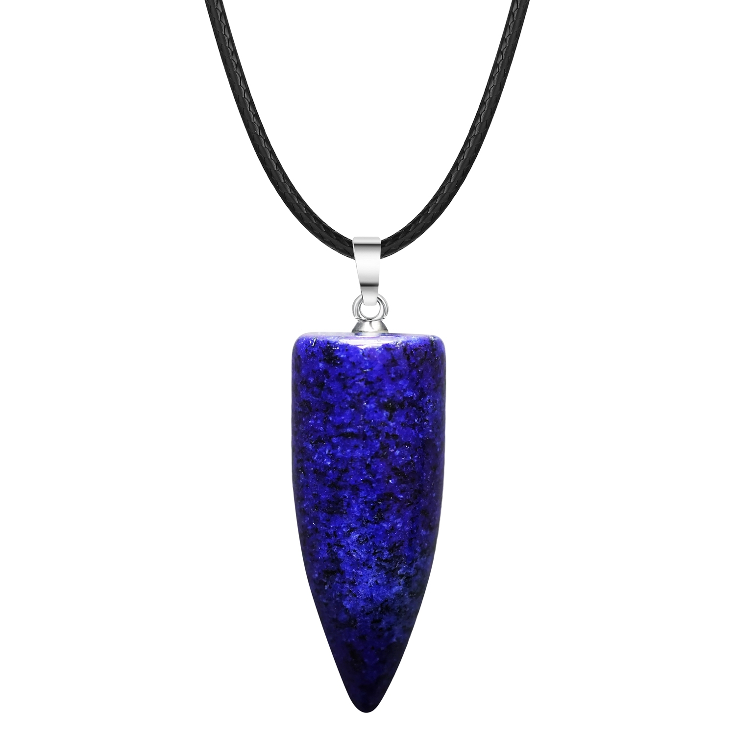 1 Pc Natural Bullet Chakra Stone Pendant Necklace Healing Energy Crystal Jewelry Charms for Men Women
